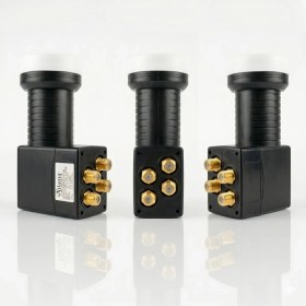 Resim Atlanta Ultra+ Quad Dörtlü Dört Çıkışlı 4K Full HD LNB (Gold Konnektör/4 Uydu Alıcıda Kullanım) 