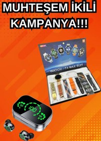 Resim Teknorot Teknorod Yeni Model Akıllı Saat ve Ucuz Kaliteli Bluetooth Kulaklık Amoled Ekran Aynalı 
