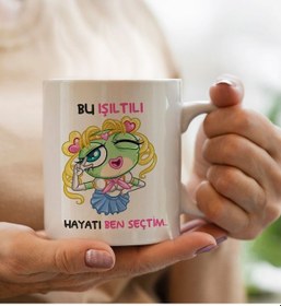 Resim Bk Gift Bu Işıltılı Hayatı Ben Seçtim Tasarımlı Beyaz Kupa Bardak, Arkadaşa Hediye, Doğum Günü Hediyesi Kobitmeyencom29838 Bk Gift 