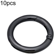 Resim Sones Çinko Alaşımlı Yaylı Halka Metal Boyut: Yarım İnç Siyah 10 Adet 