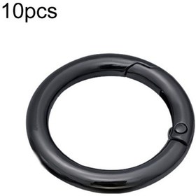 Resim Sones Çinko Alaşımlı Yaylı Halka Metal Boyut: Yarım İnç Siyah 10 Adet 
