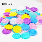 Resim 100 adet Çok Renkli PVC Desenli Kirpik Tepsileri - Rastgele Renkli Graftlenmiş Kirpik Uygulayıcıları, Makyaj İçin, Koku Olmayan, Güce Gerekli Olmayan, Güzellik Aksesuarları, Kirpik Kıvırma Araçları, Makyaj Uygulaması, Canlı Renkler, Güzellik Aracı Seti 