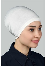 Resim Altobeh Hazır Pratik Geçmeli Lastikli Tesettür Bone - Ekru 