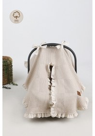 Resim Fırfırlı Pike Bebek Puset Örtüsü Puset Ana Kucağı Örtüsü 