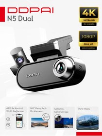 Resim DDPAI N5 DUAL, 4K, Wi-Fi, GPS , Araç İçi + Arka Kamera Siyah 