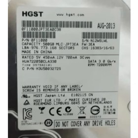 Resim Hgst 3.5" 500GB Hard Disk HDD 7200RPM Sata 