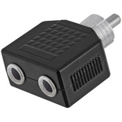 Resim RCA Erkek to 2x3.5mm Mono Çevirici Adaptör 