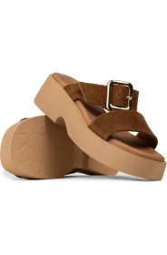 Resim Deery Kadın Hakiki Süet Taba Renkli Platform Terlik - L2506ZTBAP01 