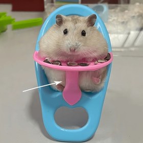 Resim Dayanıklı Plastik Hamster Oyun Sandalyesi - Yumuşak Pembe Döşeli Oturma Yeri, Güvenli Tutma Kolları ve Kafes Dekoru ile Küçük Hamsterlar İçin Aksesuar (Rastgele Renk), Hamster Ekipmanları 