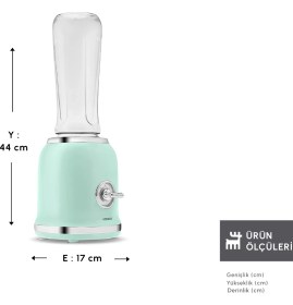Resim Karaca Retro Personal Kişisel Smoothie Blender Green 