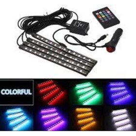 Resim Vendortuning Ayak Altı Led Sese Ve Müziğe Duyarlı Kumandalı Araç Içi Aydınlatma 12 Led 