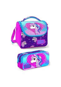 Resim Coral High Mor Pembe Pegasus Kız Çocuk Beslenme Çantası Seti 