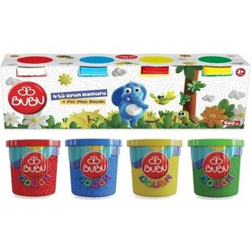 Resim Oyun Hamuru 4 Renk 500 Gr Çocuklar İçin Güvenli Karışık Çok Renkli 