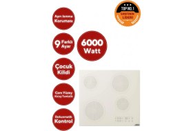 Resim Afm Tech ve Ferre Marka Sessiz Rade Elek.vitro Beyaz Dijital Ankastre Set (D064-SA + V6-05 +FM7701) 