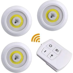 Resim MR Shopping Mr Uzaktan Kumandalı Pilli Üçlü Spot LED Lamba Güçlü beyaz ışık 