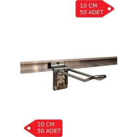 Resim 10CM 50 Adet Kanallı Pano Çift Telli U Tipi Kanca 28MM 