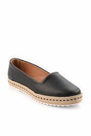 Resim Bambi Siyah Leather Kadın Espadril K01582012603 