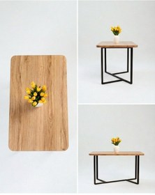 Resim Metal Ayaklı Dikdörtgen Yemek Masası Atlantik 119x80x75 Cm Atlantik - Çam 