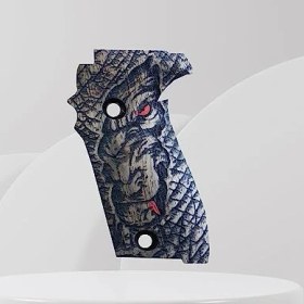 Resim Sıg Sauer P226 Kurt Kırmızı Göz Diş Ceviz Ahşap Kabze T13 
