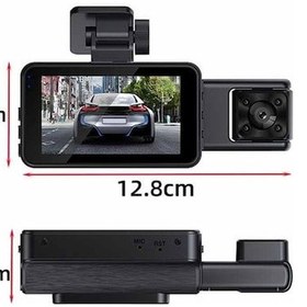 Resim Createtech Wifi Araç Sürüş Kaydedici, 1080p Hd Dvr, Kızılötesi Gece Görüşlü Ön & Arka Kamera, Kablosuz 