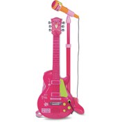 Resim Nessiworld Elektronik Ayaklı Mikrofonlu Pembe Gitar 