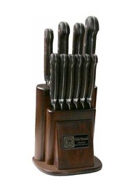 Resim Sürbısa 61500-YM-E Yösel Model Eskitme Ahşaplı Mutfak Seti Pimli Sap 10'lu Ahşap 