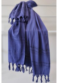 Resim Çizgili Havlu Peştemal 90x170cm - %100 Pamuk Mor 