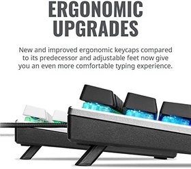 Resim Cooler Master SK652 Gümüş/Beyaz Tam Mekanik Düşük Profilli Oyun Klavyesi, Dokunsal Kahverengi Anahtarlar, Özelleştirilebilir RGB, Ergonomik Tasarım, USB-C Bağlantısı, Mac/Windows, QWERTY 
