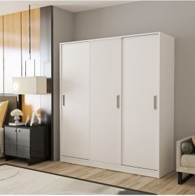 Resim Afillibebek Tamamı Mdflam 3 Kapılı Sürgülü Gardrop Aynasız 