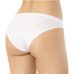 Resim İncili Dikişsiz Penye Bikini - Rahat Ve Konforlu İç Çamaşırı Beyaz Beyaz 