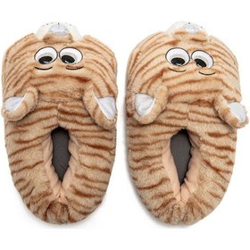 Resim Twigy Pompik Kadın,Garson Boy Hayvanlı Panduf Bej 36/41 EE0536 Bej 