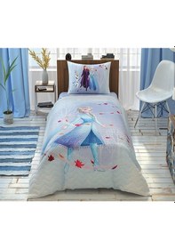 Resim Taç Kapitoneli Nevresim Takımı Frozen 2 Breeze 