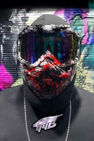 Resim yyk UV Korumalı Renkli Vizörlü Takıp Çıkarılan Maske Gözlük 