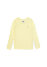 Resim U.S. Polo Assn. Kız Çocuk Sarı Bisiklet Yaka Basic Sweatshirt 50317908-VR044 