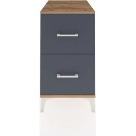 Resim Kronos Komodin 2 Çekmeceli 44X59X80 Çam-Antrasit 