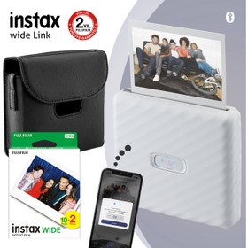 Resim Instax Wide Link Beyaz Akıllı Yazıcı ve Çantalı Hediye Seti 4 