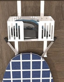 Resim Risingmaber Beyaz Kapı Arkası Ütü ve Ütü Masası Askısı, Ütü ve Ütü Masası Tutucu Organizer MT110BD 