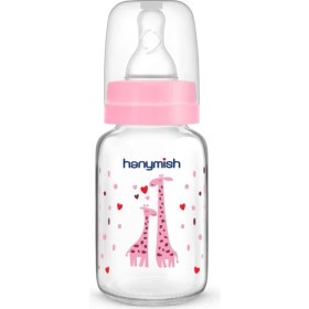 Resim Renklime Hanymish Cam Biberon 125 ml 0-6 Ay - Pembe 