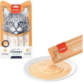 Resim Wanpy Tavuk ve Yengeç Kremalı Likit Kedi Ödülü 5 x 14 G 