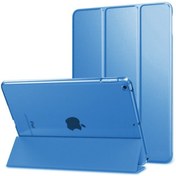Resim Fuchsia Apple iPad Mini 1.2.3. Nesil Uyumlu Fuchsia Smart Cover Standlı Katlanabilir Akıllı 1-1 Tablet Kılıfı - Mavi 