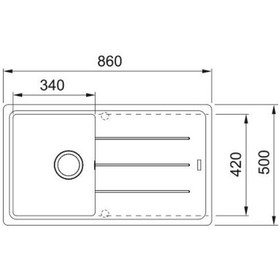 Resim Franke BFG 611-86 Slate Grey Granit Eviye 