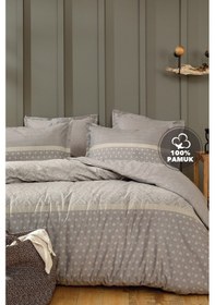 Resim Yataş Ranforce Amora Tek Kişilik Nevresim Seti Gri 