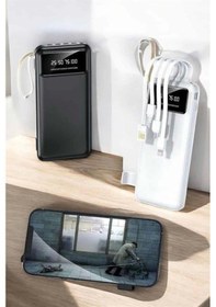 Resim 20.000 Mah Led Işıklı Lcd Ekran Usb Girişli Type-c Lightning Powerbank Belirtilmemiş 