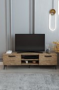 Resim izcodesign Izco Design Efes Tv Ünitesi 150 Cm 2 Kapaklı Raflı Tv Sehpası Çam 