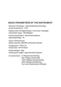 Resim Diğer 3'ü 1 Arada Co2, Sıcaklık Ve Nem Ölçer - Dijital Hava Kalitesi Monitörü Beyaz Beyaz 