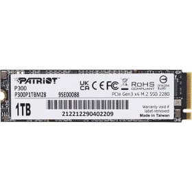 Resim Patriot P300 1TB M.2 SSD 2280 Pcıe Gen3 x 4 2100MBS/1650MBS P300P1TBM28 