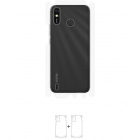 Resim Wrapsol Tecno Spark 4 Lite Arka Yan Koruyucu Darbe Emici Poliüretan Film Amerika Üretimi 