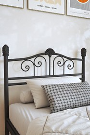 Resim FANO King Ferforje Karyola Siyah Tek Kişilik Metal Yatak 90x190, 90x200, 100x200, 120x190, 120x200 