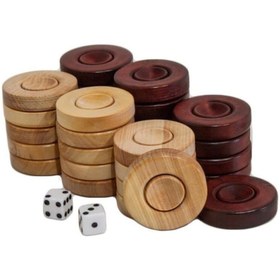 Resim OTTOMAN GAMES El Yapımı Şimşir Tavla Pulu Büyük Boy 35 mm 