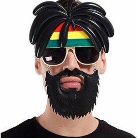 Resim Rasta Peruklu Bob Marley Parti Gözlüğü 